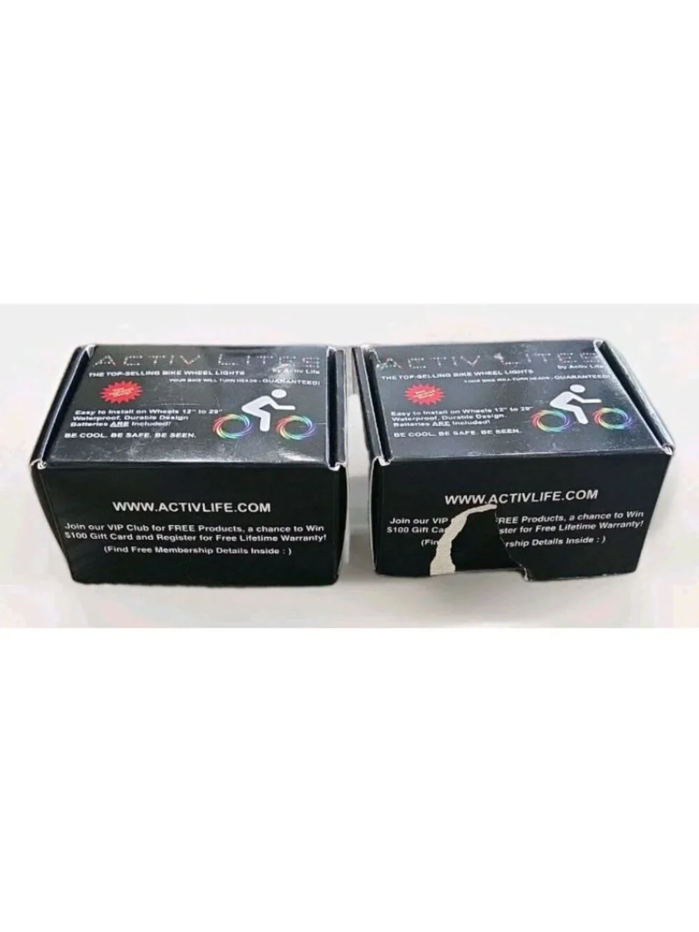 New Activ Life 2-Tire Pack LED Bike Wheel Lights with Batteries Included!